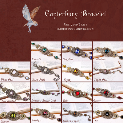 Group Pic: Canterbury Bracelet in Antiqued Brass by Rabbitwood and Reason