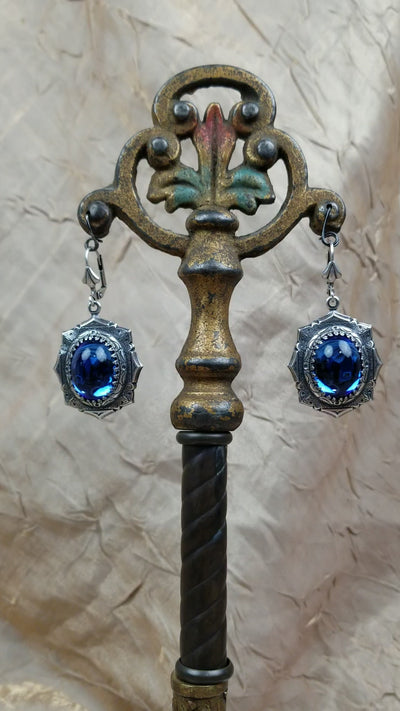 Video: Medieval Earrings in Sapphire and Antiqued Silver by Rabbitwood and Reason