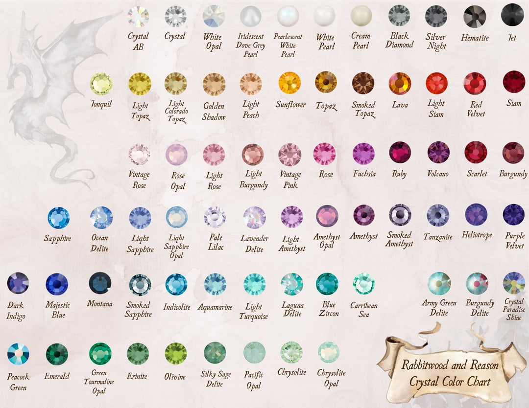 Crystal Color Chart by Rabbitwood and Reason