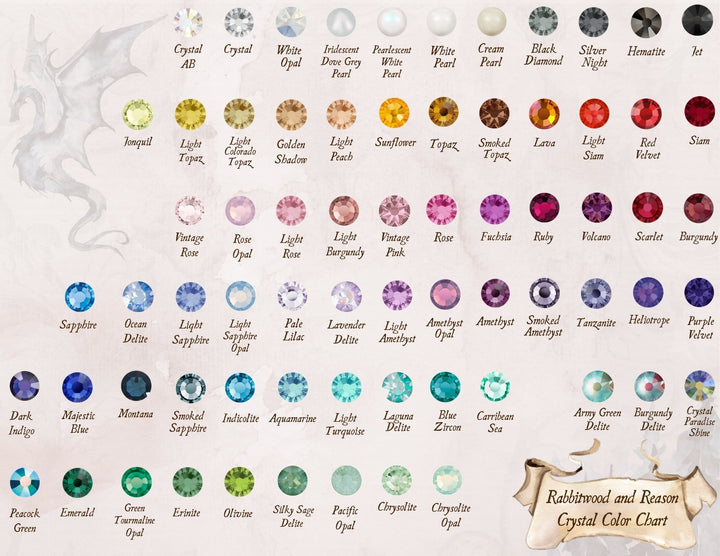 Crystal Color Chart by Rabbitwood and Reason